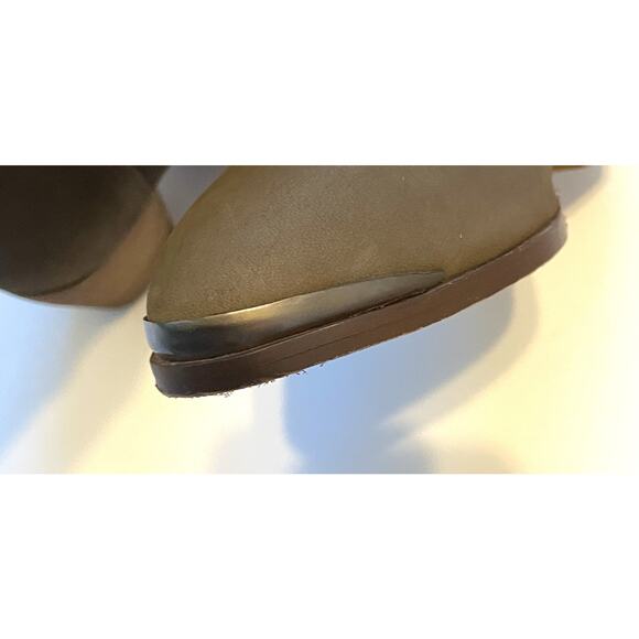 Diba Pointed Western Metal Toe Zipper Bootie Boots Green Size 8 NEW - Picture 5 of 9